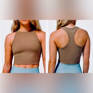 Lululemon Front Racer Crop Tank Size 2 NWT